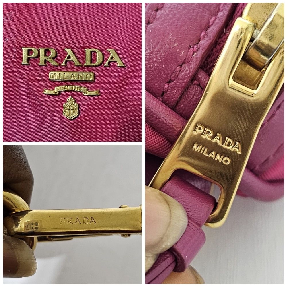 Prada Bauletto Baguettes Nylon Bag Pink - Picture 10 of 13